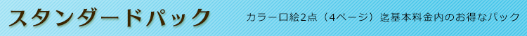 スタンダードパック・カラー口絵2点（4ページ）迄基本料金内のお得なパック