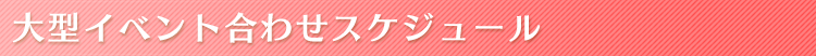 大型イベント合わせスケジュール