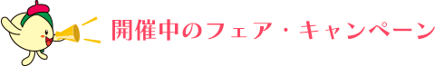 開催中のフェア・キャンペーン